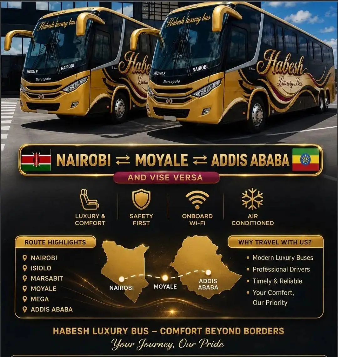 Coach service from Nairobi to Isiolo